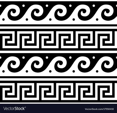 Ancient Greek Seamless Pattern Traditional Vector Image