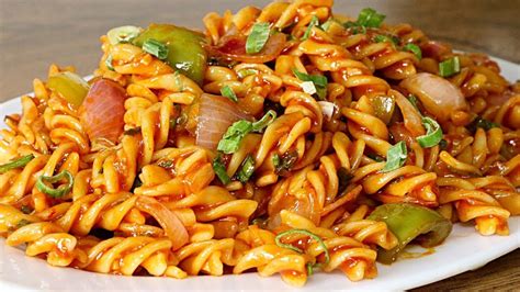 Spicy Masala Pasta Indian Style Pasta Recipe Quick And Easy Masala