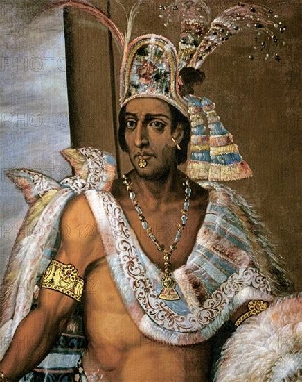 Portrait De Montezuma Ii Empereur Aztèque De Tenochtitlan Détail