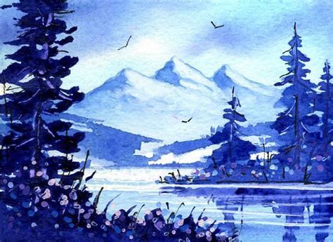 Simple Watercolor Mountains At Getdrawings Free Download