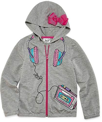 Jojo Siwa Hoodie For Girls Pink Bow Hooded Jacket Coat Lightweight 6