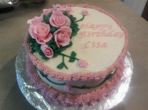 Pink roses flowers wallpaper 1920×1200. Gumpaste Rose Birthday Cake - CakeCentral.com
