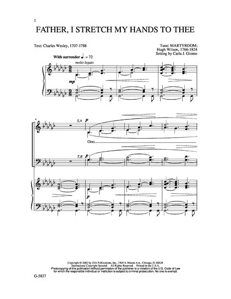 Father I Stretch My Hands To Thee Satb By J W Pepper Sheet Music