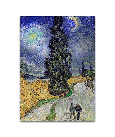 Van Gogh obraz na płótnie Droga z cyprysem i gwiazdą sklep Grafiki
