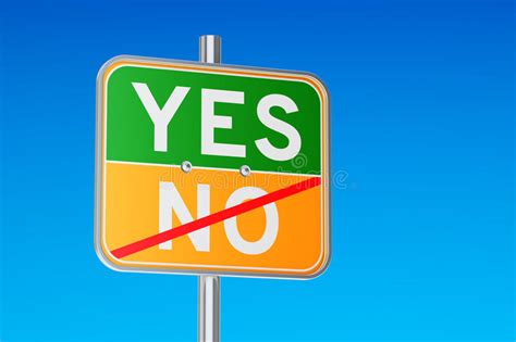 Yes Concept On The Road Signpost Stock Illustration Illustration Of