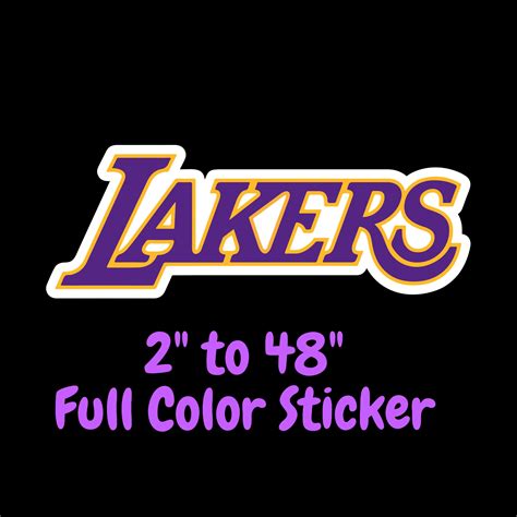 Los Angeles Lakers Full Color Vinyl Sticker Hydroflask Decal Etsy