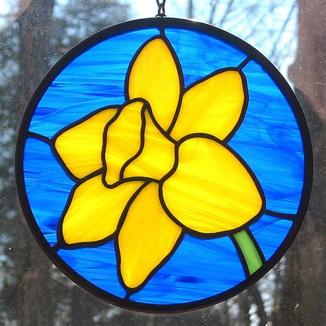 Stained Glass Daffodil Window Decoration Ullswater Association
