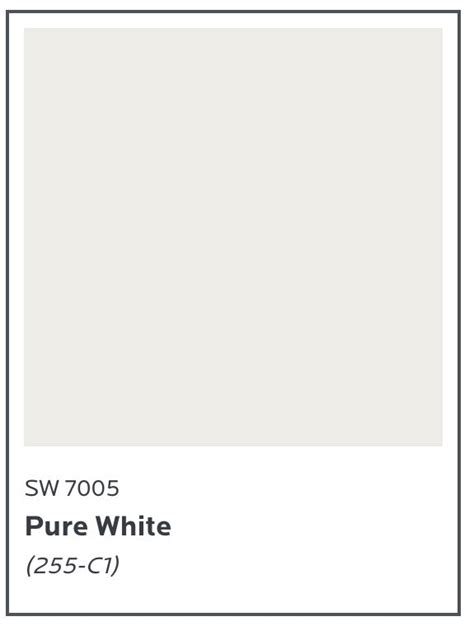 Sherwin Williams Pure White Sw 7005 Paint Colors For Home Pure