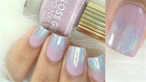 Easy Holo Powder Ombre Nails NO GEL YouTube