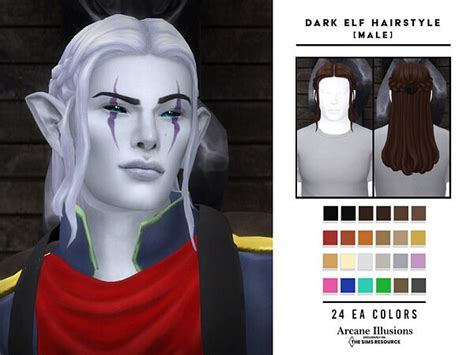 Arcane Illusions Dark Elf Hairstyle By Oranostr From Tsr Sims 4