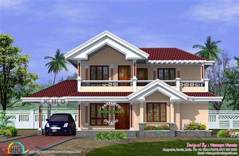 The house plan's layout includes: 2225 sq-ft 3 bedroom typical Kerala home plan - Kerala ...