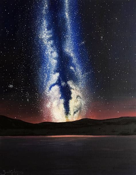 Milky Way Galaxy Painting In Oil No 3
