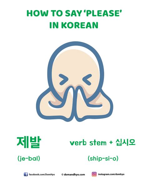 How To Say Please In Korean Learn Korean With Fun And Colorful Infographics