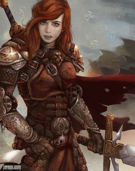 Celtic Warrior Princess Fantasy Female Warrior Character Portraits