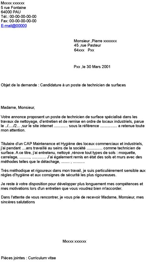 Cv technicienne de surface exemple - laboite-cv.fr