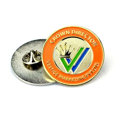 Factory Direct Sale Round Lapel Pin Custom Metal Enamel Pin Pin Badge