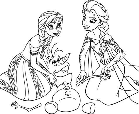Sketsa Gambar Mewarnai Frozen Elsa Dan Anna Terbaru Gambarcoloring