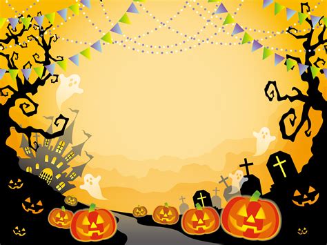 Seamless Happy Halloween Landscape Vector Illustration With Text Space