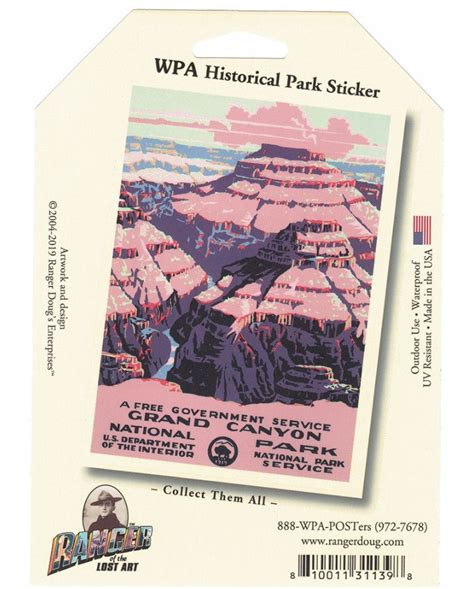 Grand Canyon Conservancy Grand Canyon National Park Map Sticker