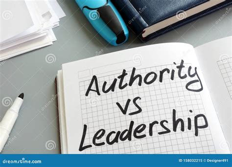 Authority Vs Leadership Sign In The Note Types Of Management Stock
