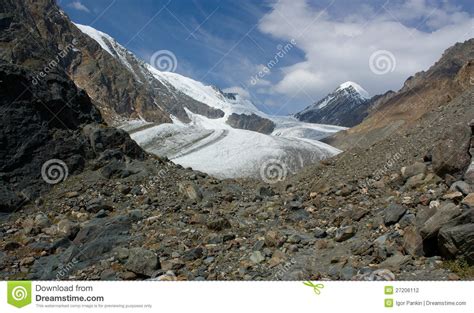 Mountain Landscape Glacier Mountain Altai Stock Photo Image Of