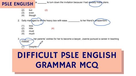 How To Tackle Grammar MCQ Questions TTA PSLE English Paper 2 Ep 3
