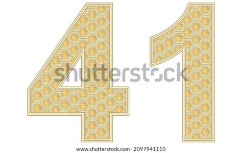 Number Forty One Vector Illustration Number Stock Vector Royalty Free