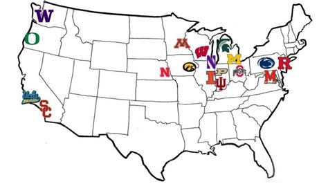 Big Ten Conference Map Pippa Britteny