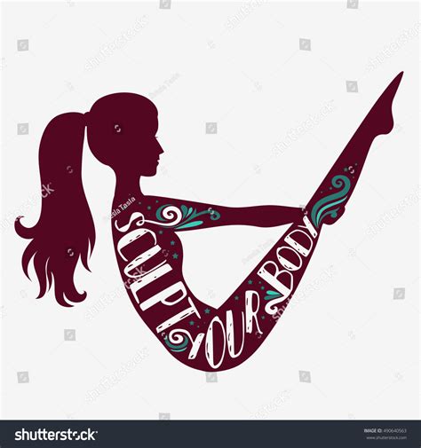 Sculpt Your Body Motivational Inspirational Illustration Stock Vector
