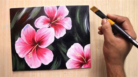 Easy Acrylic Painting For Beginners Of Beautiful And Simple Flowers