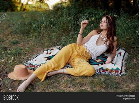 Young Beautiful Hippie Image And Photo Free Trial Bigstock