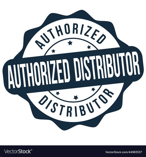 Authorized Distributor Grunge Rubber Stamp Vector Image