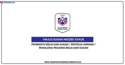 Penolong pegawai belia & sukan s29. Jawatan Kosong Terkini Majlis Sukan Negeri Johor ...