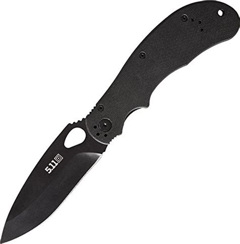 511 Tactical Scout Black G 10 Handle With Black Blade Abide Armory