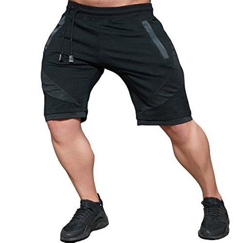 men s training workout gym shorts casual drawstring runni dp
