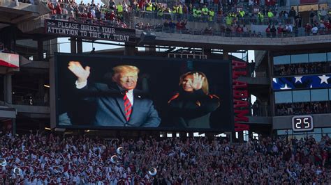 Donald Trump Cheered Overwhelmingly At Alabama Lsu Game