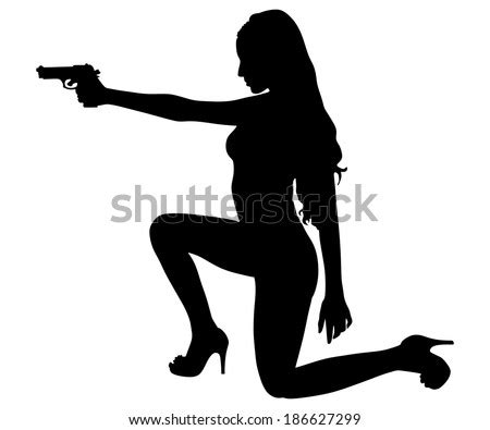 Girl Gun Vector Stock Images Royalty Free Images Vectors Shutterstock
