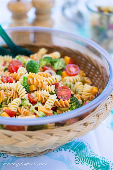 Easy Pasta Salad With Zesty Italian Dressing Saving Room For Dessert