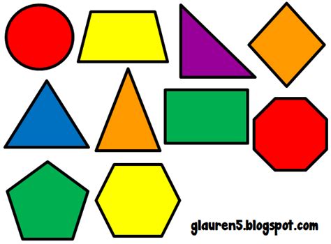 Ginger Snaps Clip Art Primary Geometric Shapes Set
