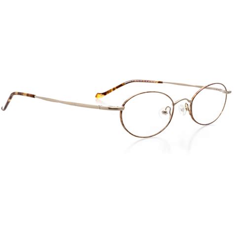 optical eyewear oval shape metal full rim frame prescription eyeglasses rx amber walmart