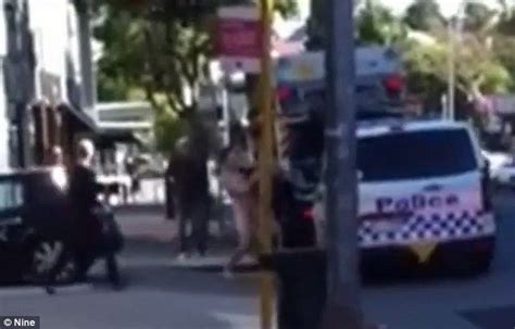 Naked Man TASERED In Brisbane After He Allegedly Shoulder Charged