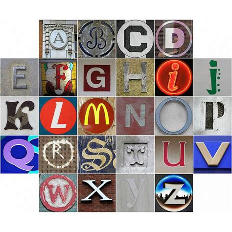 Alphabet 01 Letter Photo Collage Lettering Alphabet Alphabet