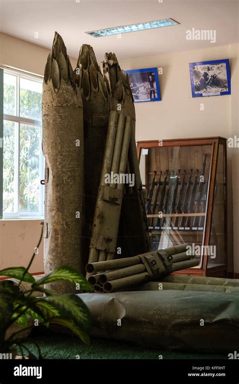 Bombs And Shells From The Vietnam War On Display At Cu Chi Stock Photo