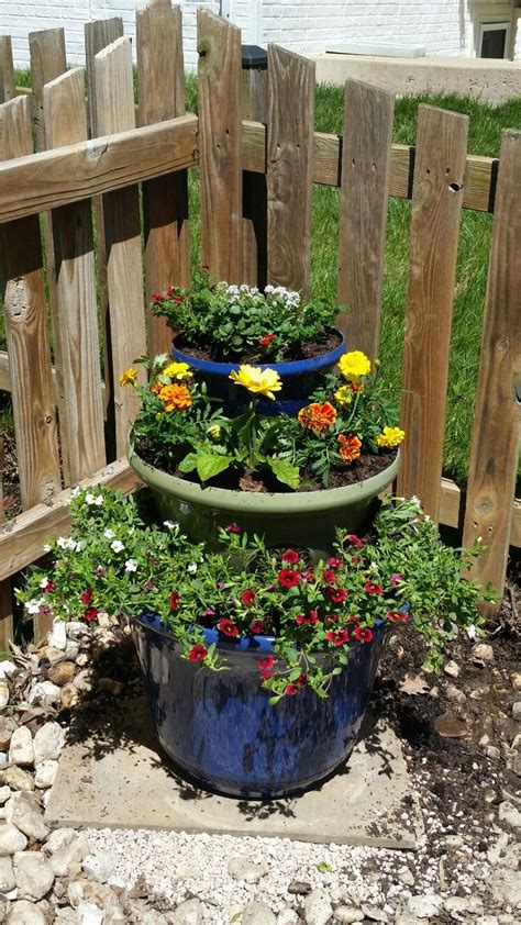 Stacked Flower Pots Great For Places You Want To Add Height Stacked