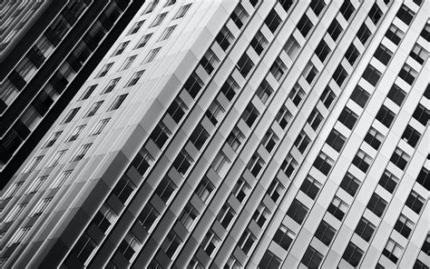 Download Wallpaper 3840x2400 Buildings Facade Bw Architecture 4k