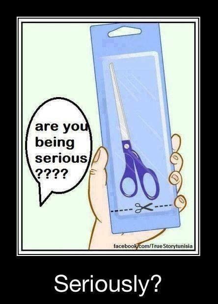 Funny Humor Scissors Packaging Seriously Funny Really Funny Funny