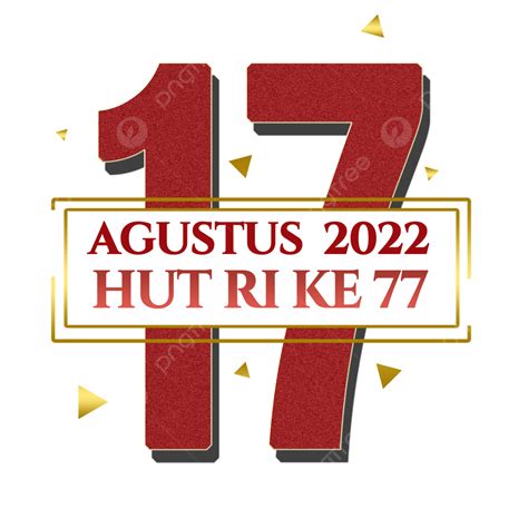 Logotipo 17 Agustus 2022 Hut Ri Ke 77 Vector Png Com Fundo Transparente