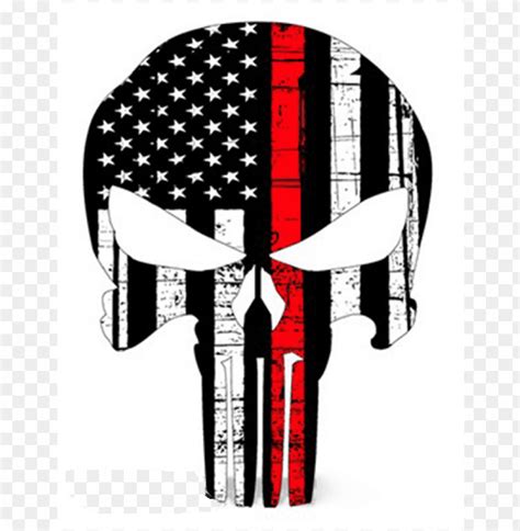 Download Thin Red Line Thin Red Line Punisher Decal Png Free Png