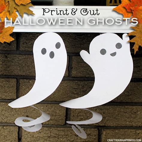 Print And Cut Dangling Ghost Halloween Decorations