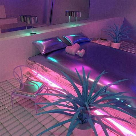 Pin By Qtaes On Purple Violet Neon Room Neon Bedroom Neon Aesthetic